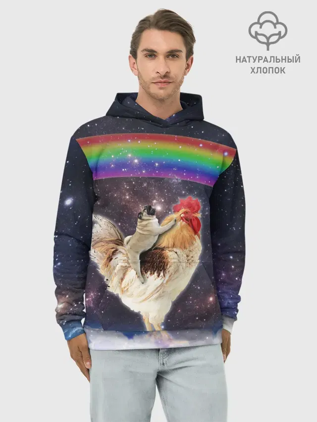 Мопс на курице в космосе