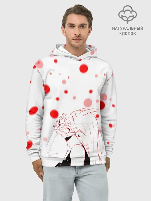 Худи мужской базовый хлопок с принтом «AHEGAO KAGUYA»
