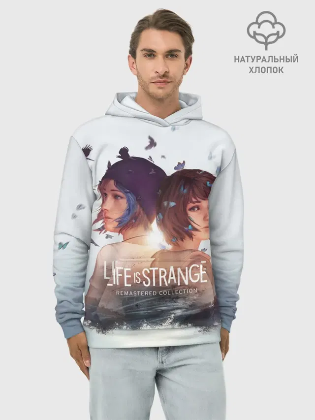 Худи мужской базовый хлопок с принтом «Life is strange Remaster»