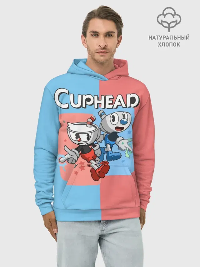 Худи мужской базовый хлопок с принтом «Caphead»
