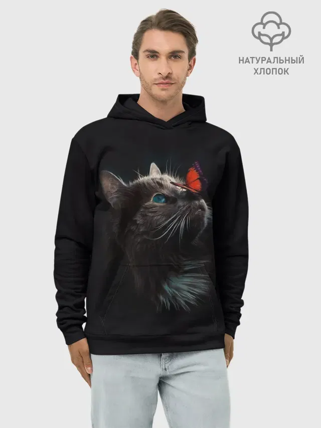 Котик и бабочка