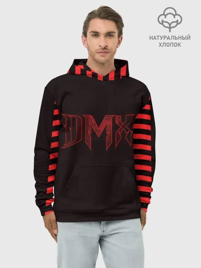 Худи мужской базовый хлопок с принтом «Зарубежные — DMX»