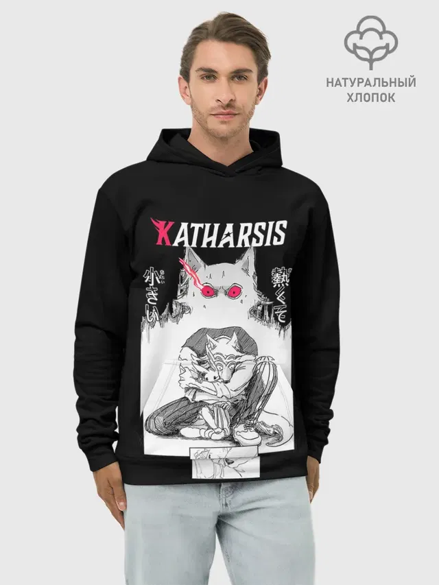 Худи мужской базовый хлопок с принтом «Beastars — Katharsis»