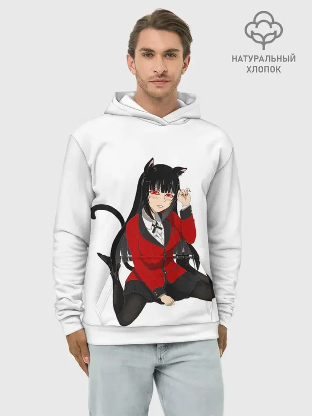 Худи мужской базовый хлопок с принтом «Jabami Yumeko»