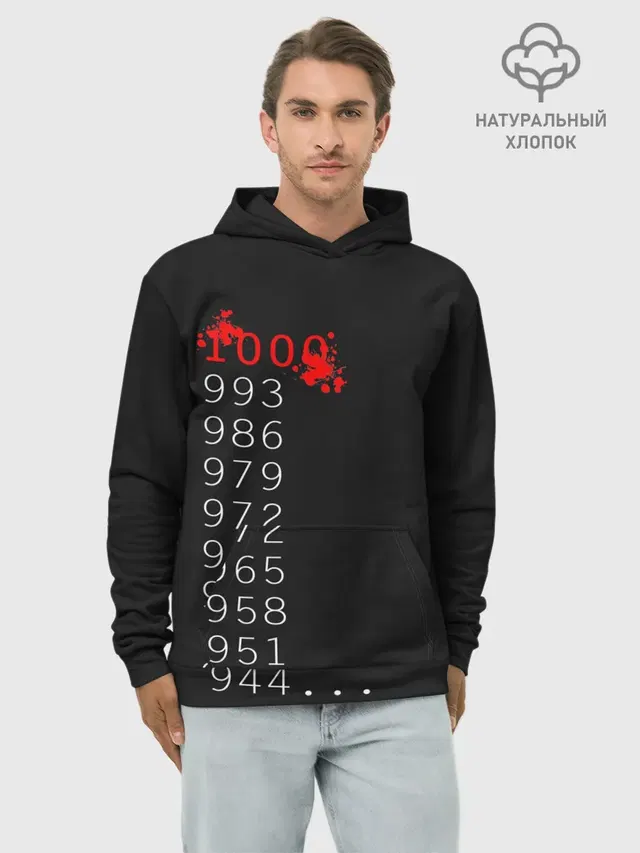 Худи мужской базовый хлопок с принтом «Токийский Гуль — 1000 - 7. Tokyo Ghoul»