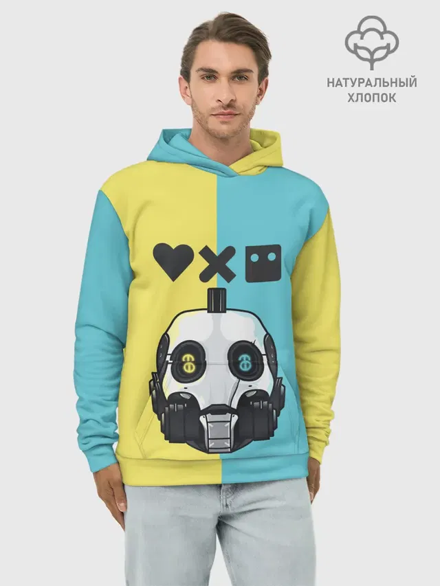 Худи мужской базовый хлопок с принтом «Xbot 4000»