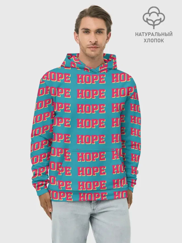 Худи мужской базовый хлопок с принтом «BTS — HOPE»