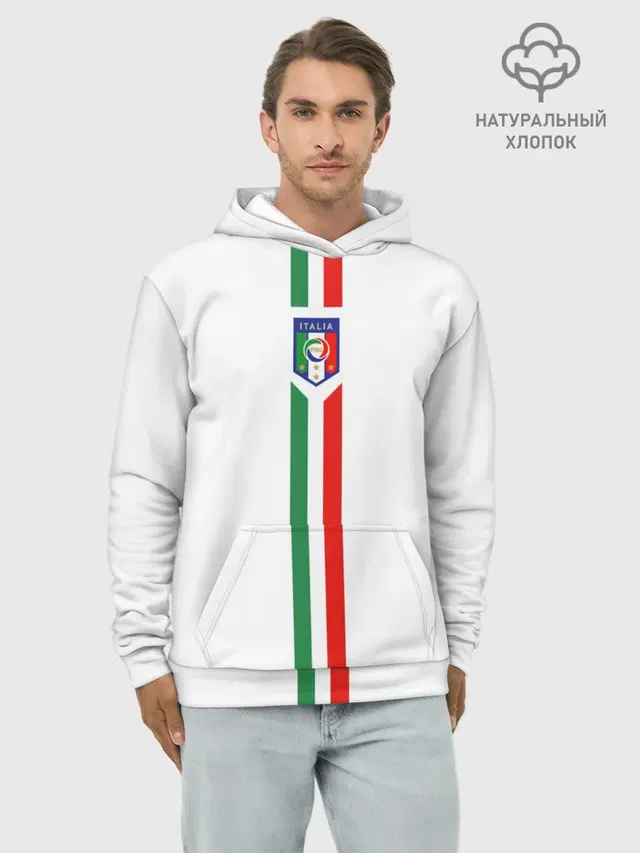 Худи мужской базовый хлопок с принтом «Ювентус — Andrea Pirlo»