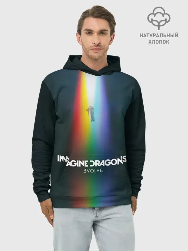 Худи мужской базовый хлопок с принтом «Imagine Dragons: Evolve»