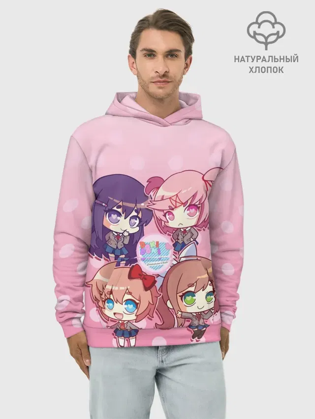 Худи мужской базовый хлопок с принтом «Doki Doki Literature Club»
