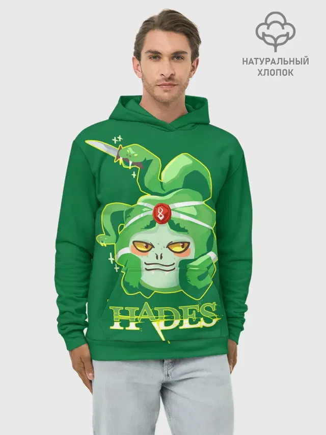 Худи мужской базовый хлопок с принтом «Hades (video game) — Hades Dusa Gorgon»