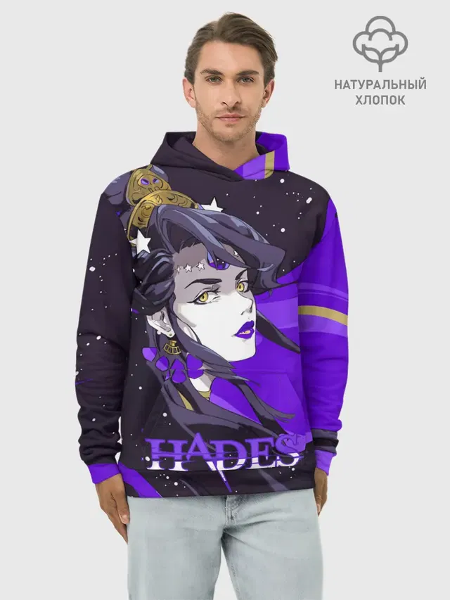 Худи мужской базовый хлопок с принтом «Hades Nyx»