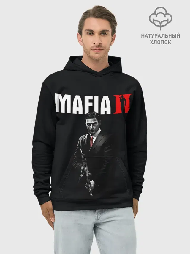 Худи мужской базовый хлопок с принтом «Mafia — Месть Вито»