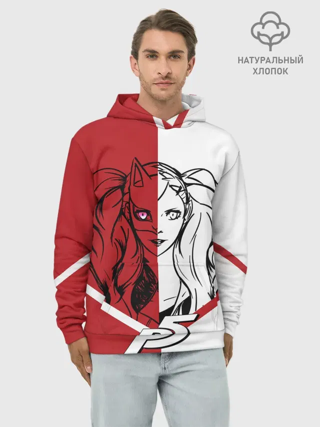 Худи мужской базовый хлопок с принтом «Ann Takamaki»
