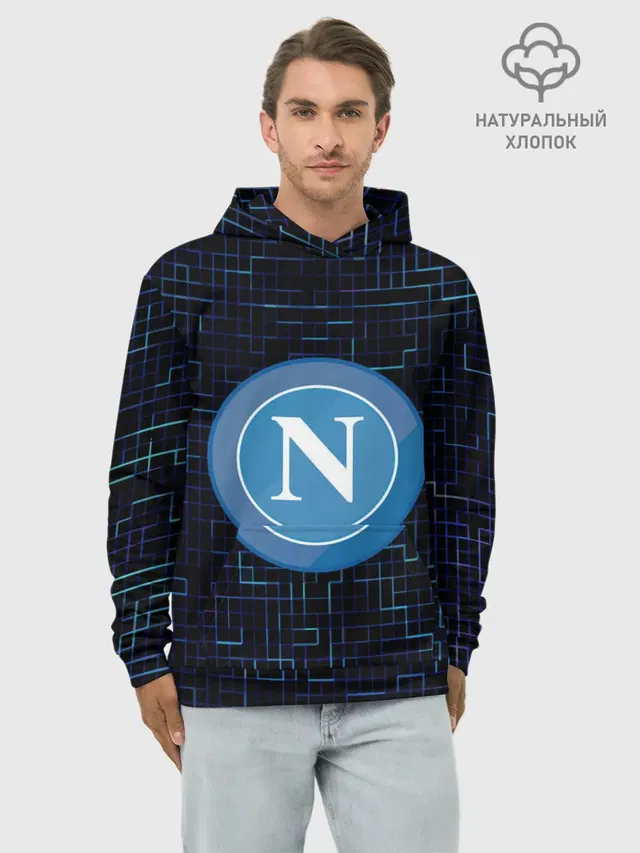 Худи мужской базовый хлопок с принтом «Napoli»