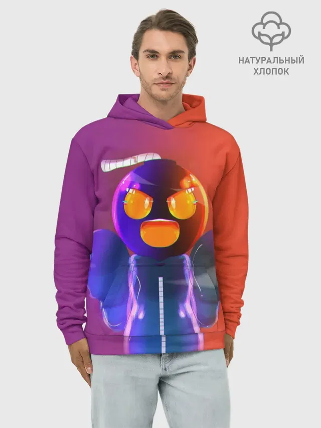Худи мужской базовый хлопок с принтом «Bomb — whitty игра Friday Night Funki»