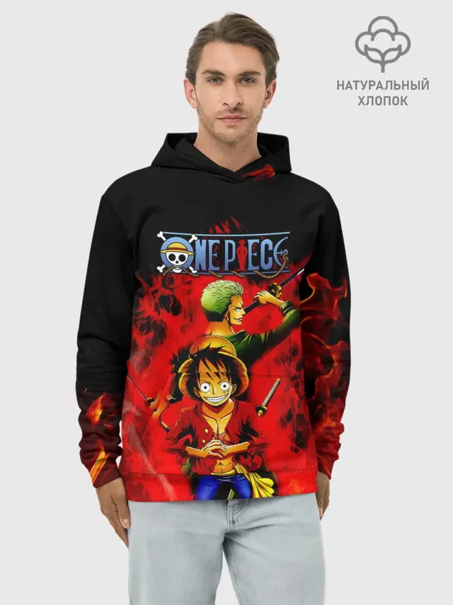 Зоро и Луффи в огне One Piece