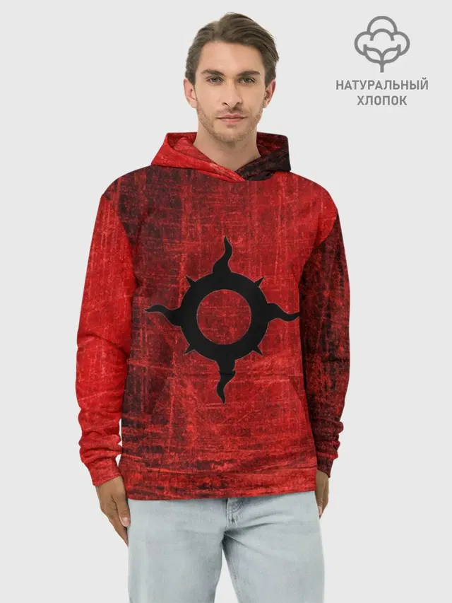 Худи мужской базовый хлопок с принтом «Thousand sons»