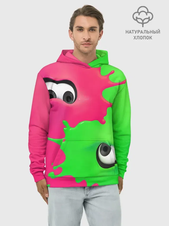 Худи мужской базовый хлопок с принтом «Splatoon»