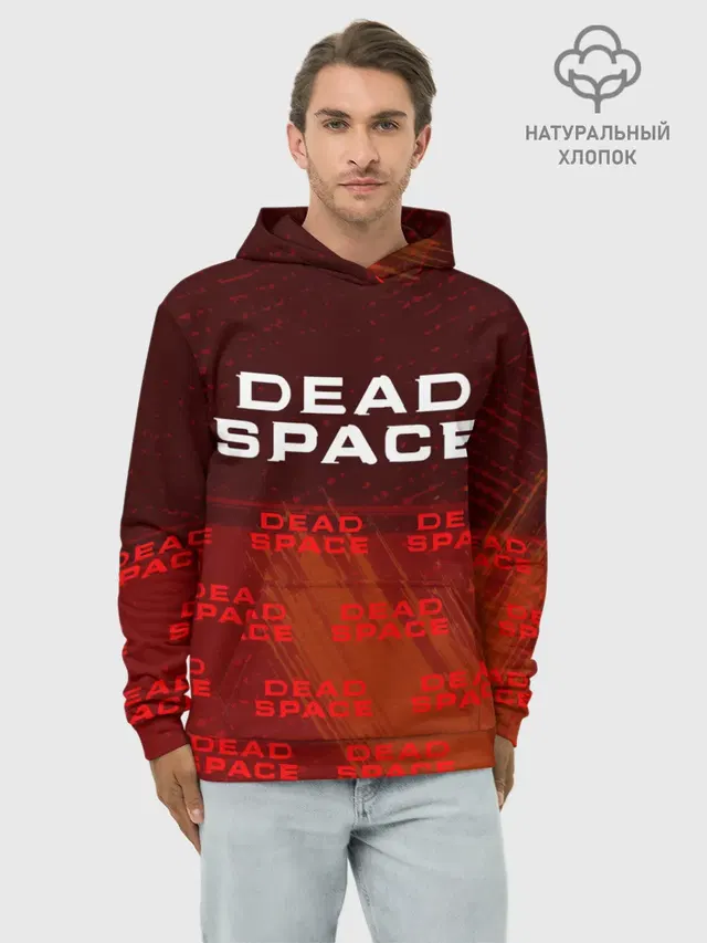 Худи мужской базовый хлопок с принтом «Dead Space — Дэд Спейс - Краска»