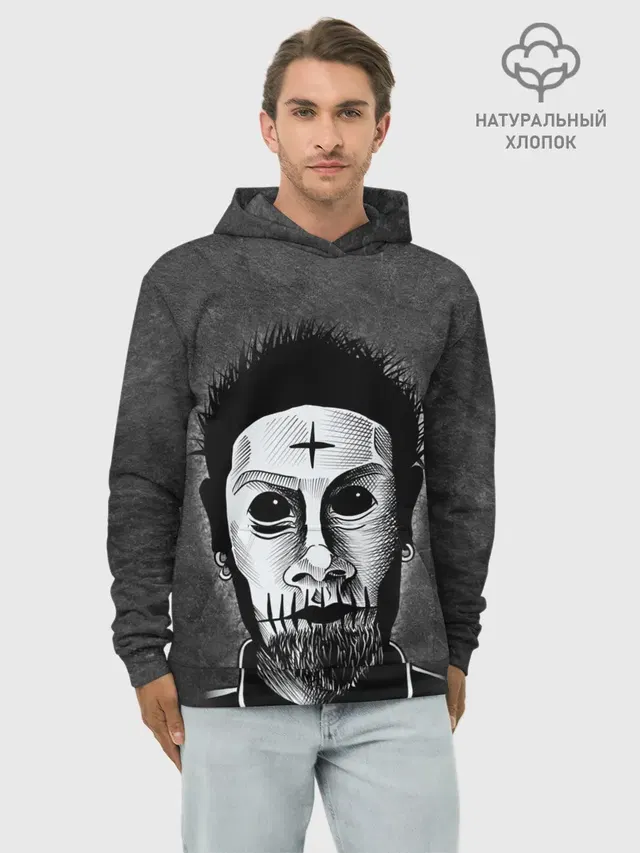Худи мужской базовый хлопок с принтом «Wes Borland»