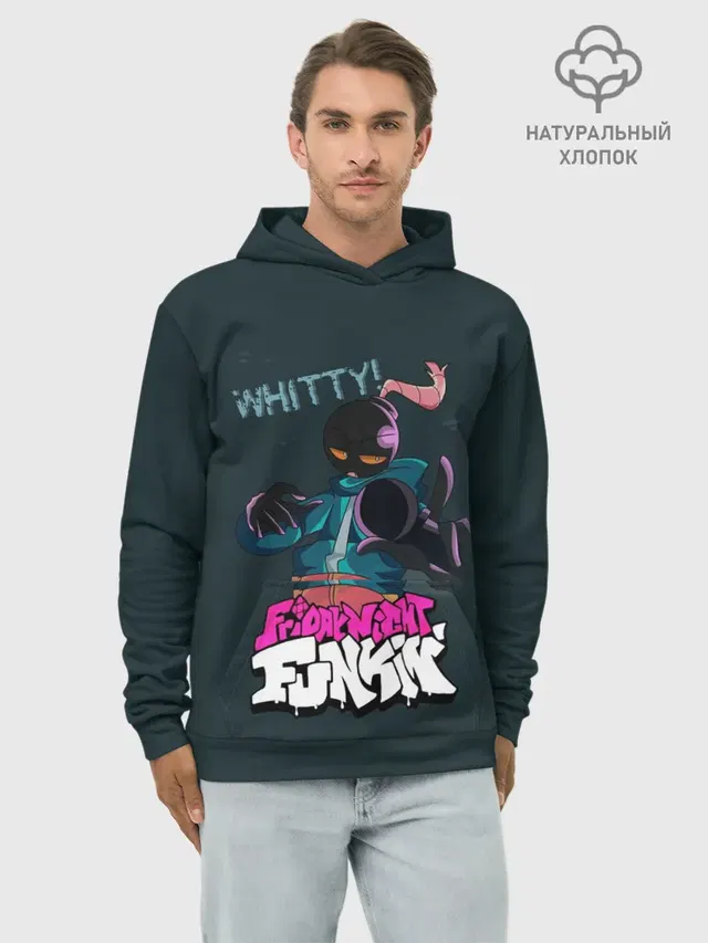 Худи мужской базовый хлопок с принтом «Whitty Уитти FNF»