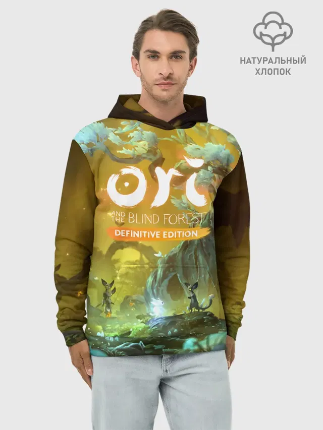 Худи мужской базовый хлопок с принтом «Ori»