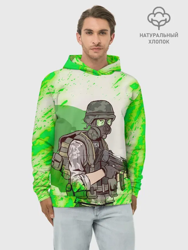 Худи мужской базовый хлопок с принтом «Opposing Force HL»