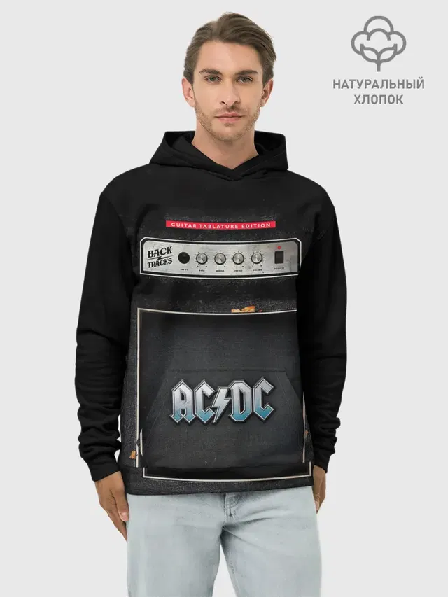 Худи мужской базовый хлопок с принтом «Backtracks - AC — Backtracks - AC/DC»