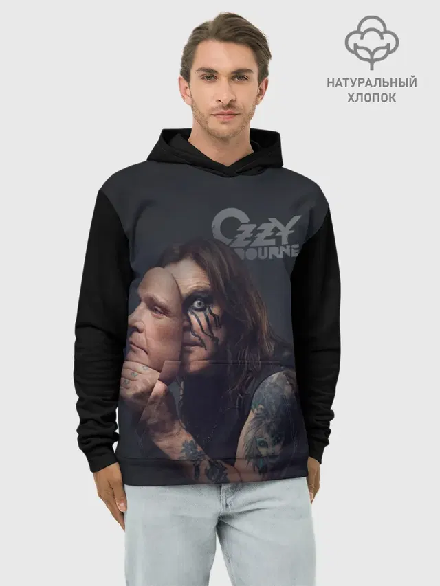 Худи мужской базовый хлопок с принтом «Ozzy Osbourne»