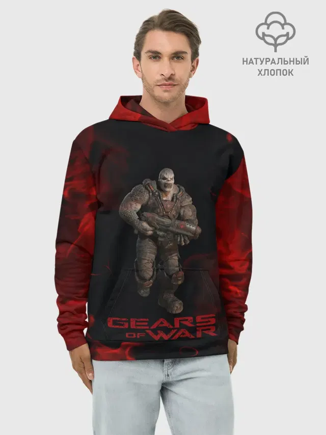 Худи мужской базовый хлопок с принтом «GoW — NPC»