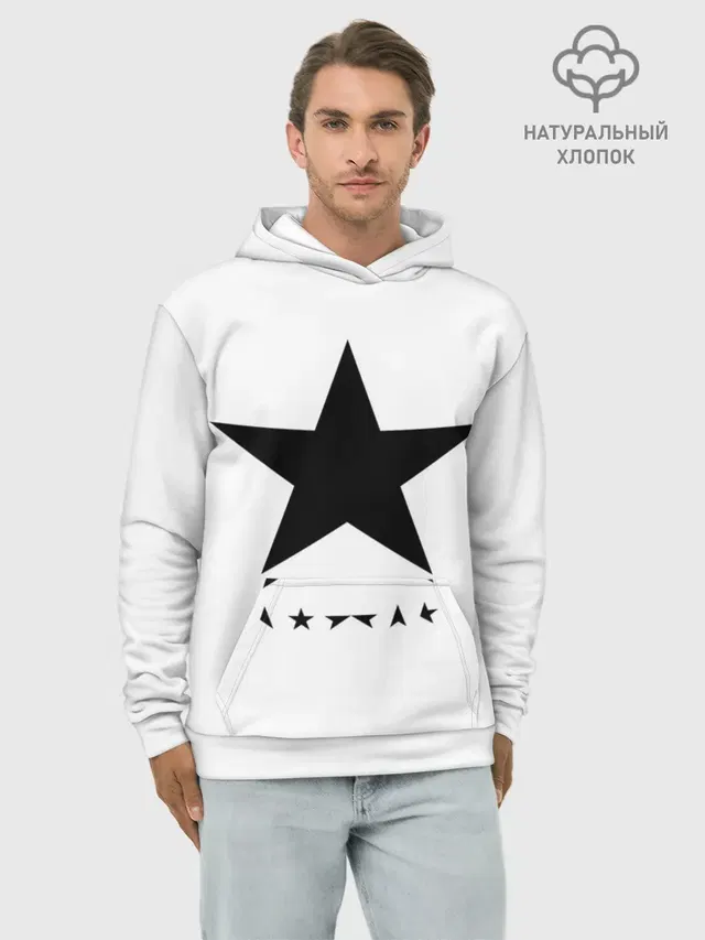 Худи мужской базовый хлопок с принтом «David Bowie — Blackstar - David Bowie»
