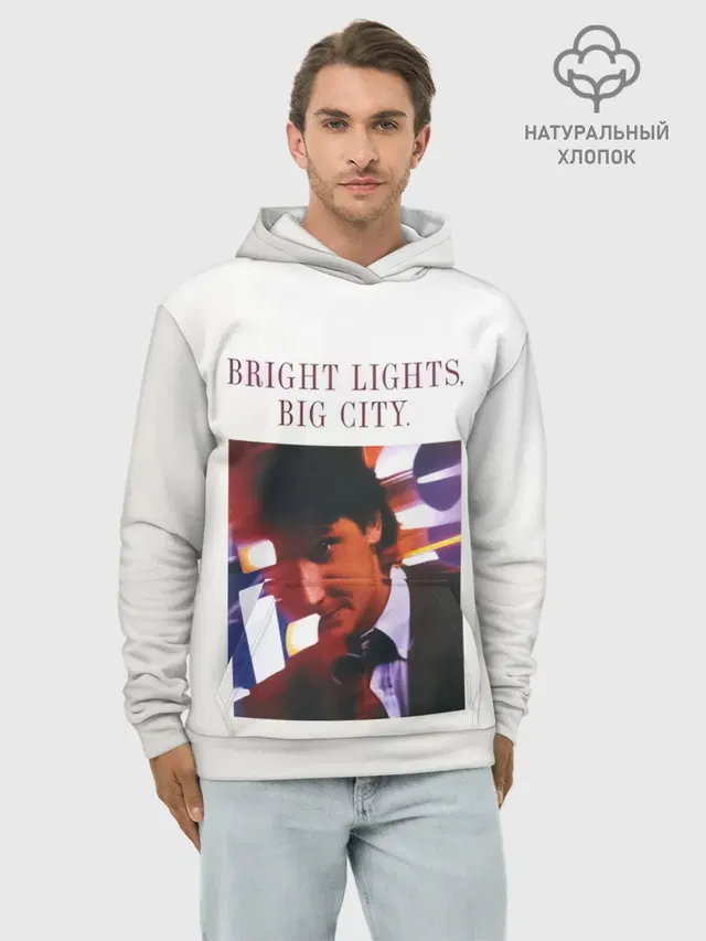 Худи мужской базовый хлопок с принтом «Bright Lights — Bright Lights, Big City - Depeche Mode»