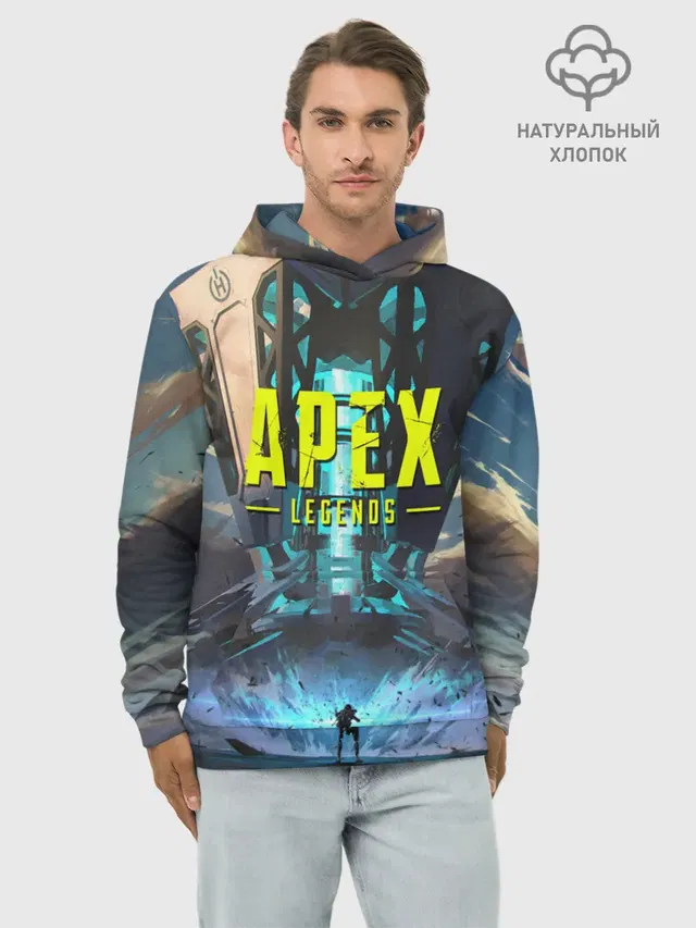 Худи мужской базовый хлопок с принтом «APEX Legends boom»