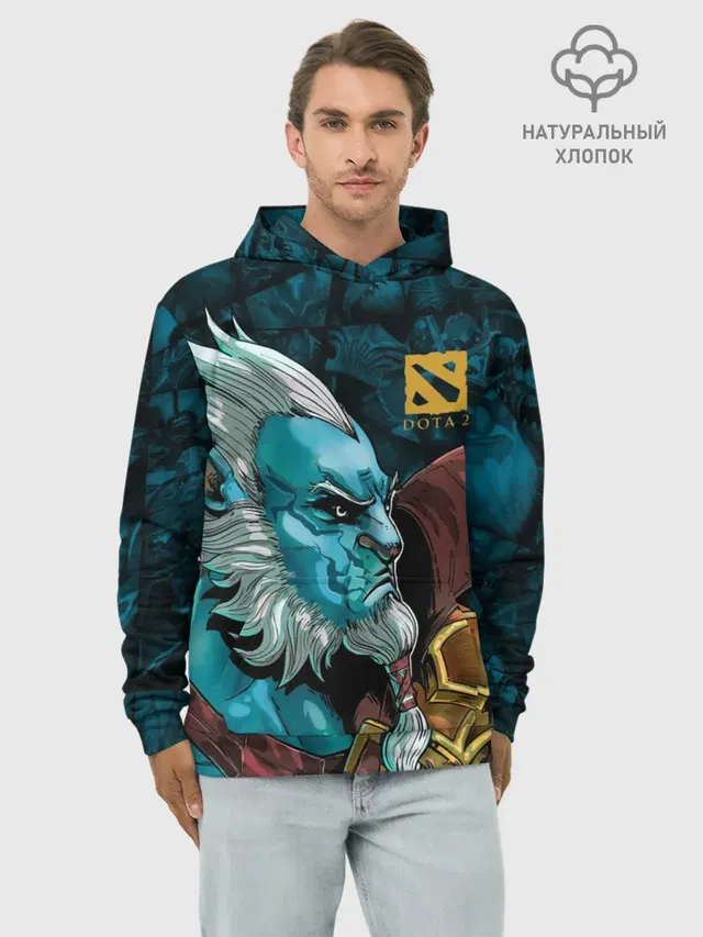 Худи мужской базовый хлопок с принтом «Фантом Лансер, DOTA 2»