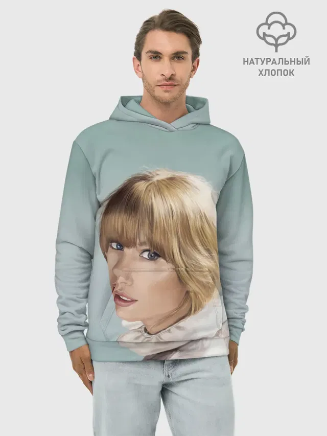 Худи мужской базовый хлопок с принтом «Taylor Swift — Обворожительная Тейлор»