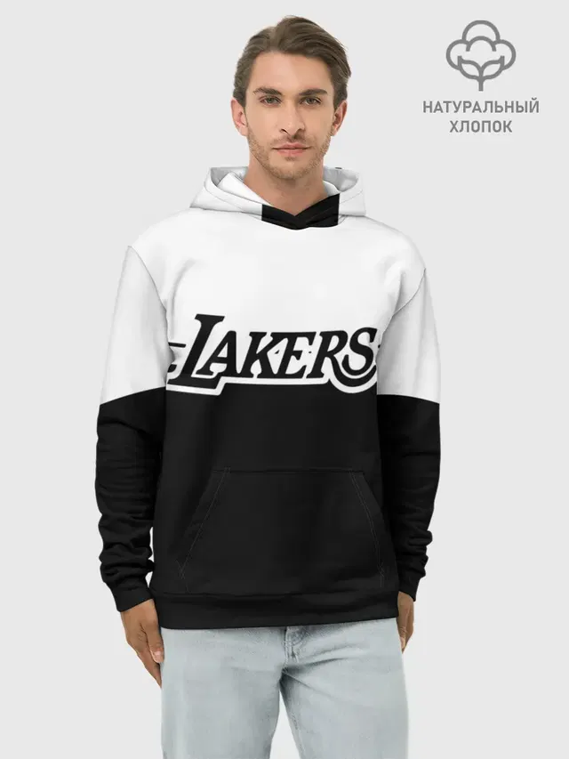 Худи мужской базовый хлопок с принтом «Лейкерс — Kobe Bryant - Los Angeles Lakers.»