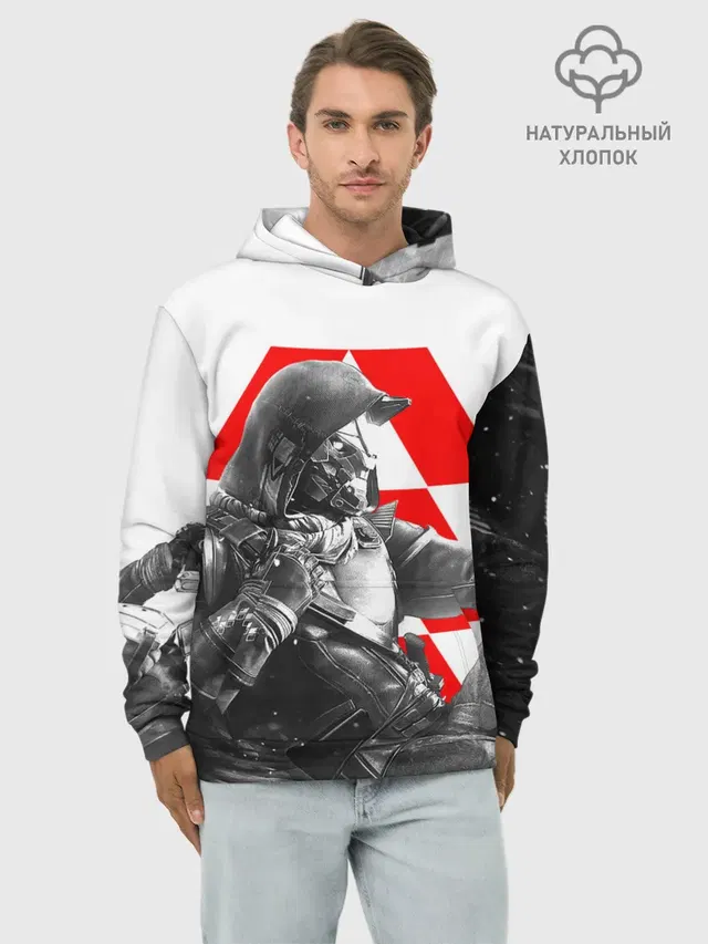 Худи мужской базовый хлопок с принтом «Exo — DESTINY CAYDE 6 — КЕЙД 6 ОХОТНИК EXO»