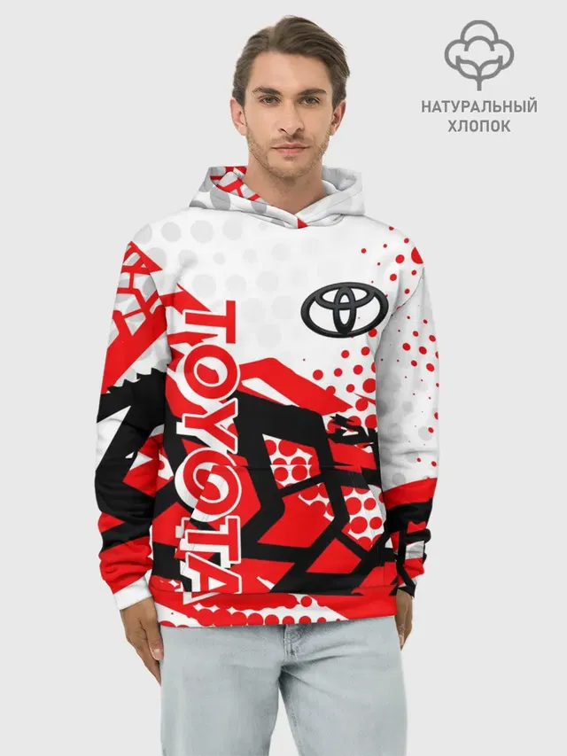Худи мужской базовый хлопок с принтом «Toyota»