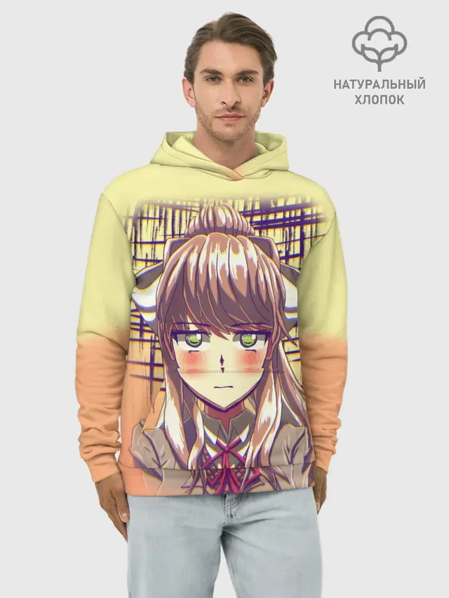 Худи мужской базовый хлопок с принтом «Doki Doki Literature Club — Game Doki Doki Literature Club»