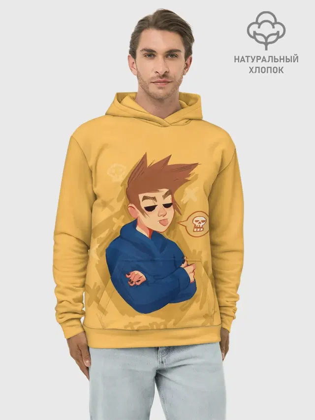 Худи мужской базовый хлопок с принтом «Eddsworld — Tom EDDSWORLD»