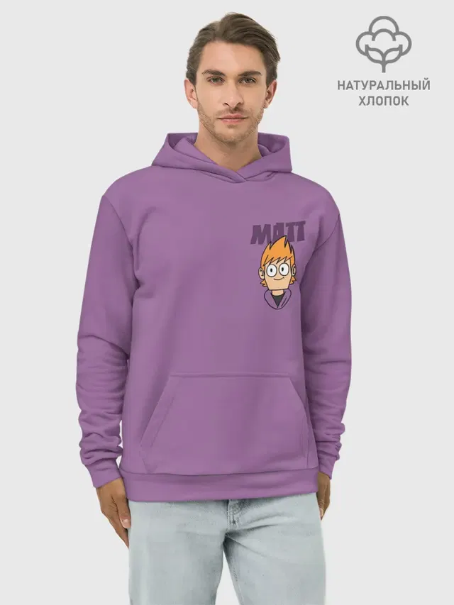 Худи мужской базовый хлопок с принтом «Eddsworld — Мэтт»