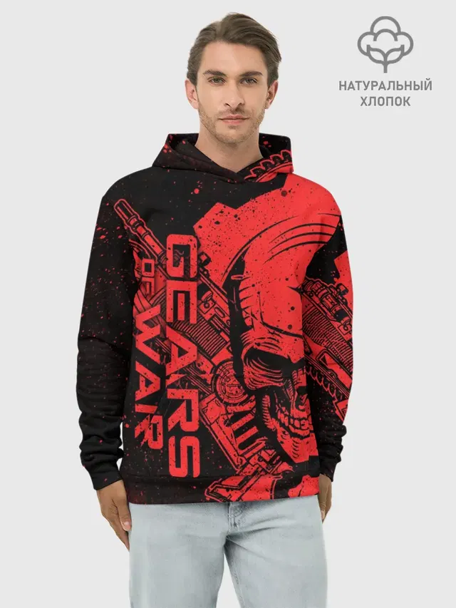 Худи мужской базовый хлопок с принтом «Gears of War — Gears 5 - Gears of War»