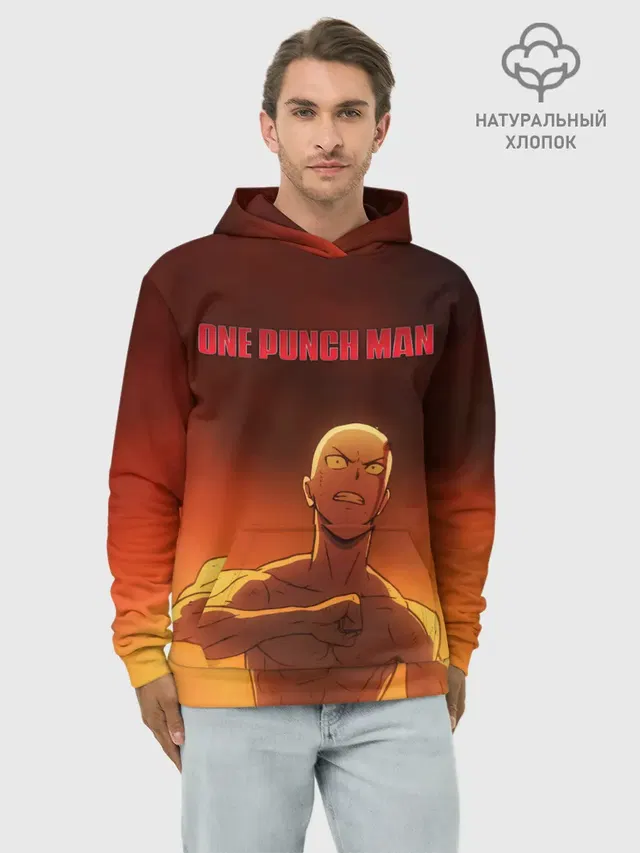 Сайтама в огне One Punch-Man