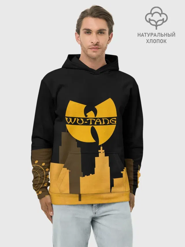 Худи мужской базовый хлопок с принтом «Wu-Tang Clan — WU-TANG CLAN CITY»