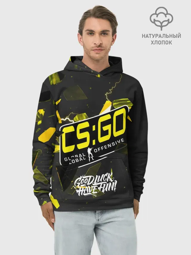 Худи мужской базовый хлопок с принтом «Counter-Strike — Новая эра CS:GO»