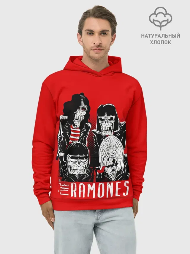 Худи мужской базовый хлопок с принтом «Deadmones»