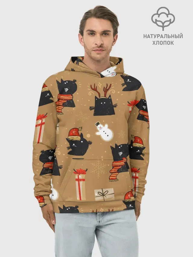 Черные новогодние коты