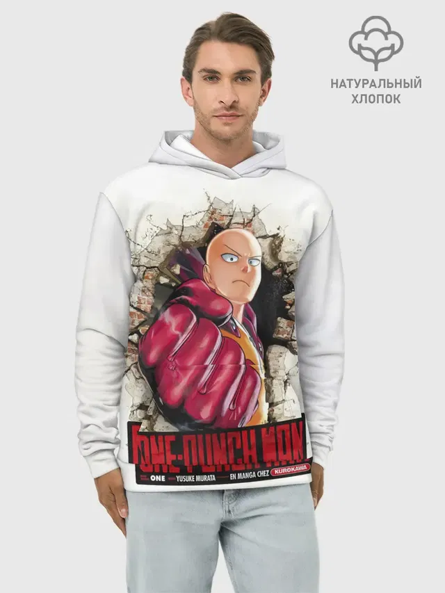 Сайтама пробивая стены One Punch-Man