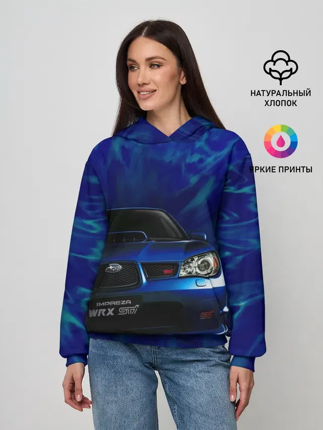 Женское худи с принтом «Subaru»
